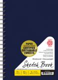 661670908289 Pentalic Sketch Book: Wirebound 8"X5.5" Blue