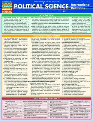 9781423215349 Political Science International Relations Study Chart:  Digi