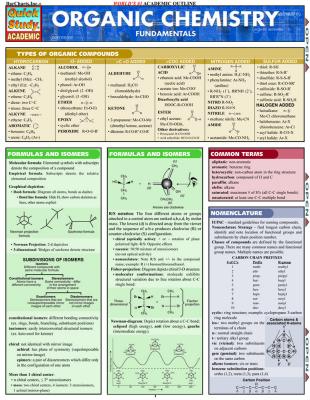 9781423229209 Organic Chemistry Fundamentals Study Chart