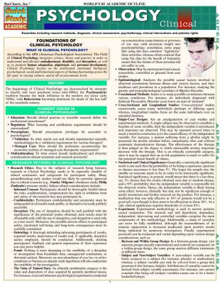 9781423215356 Psychology: Clinical Study Chart