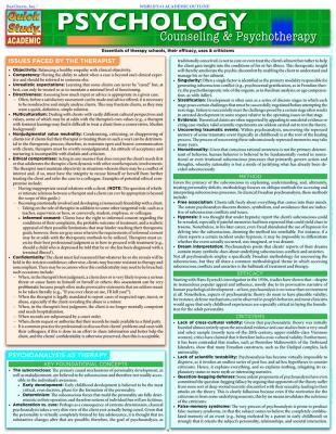 9781423217008 Psychology: Counseling & Psychotherapy Study Chart